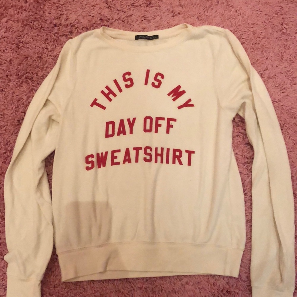Wildfox cream colored sweatshirt.